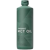 Sports Research Keto MCT Oil from Organic Coconuts - Fatty Acid Fuel for Body + Brain Triple Ingredient C8, C10, C12 MCTs Perfect in Coffee, Tea, & More Non-GMO Vegan Unflavored (32 Oz)