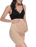 KIM S Maternity Clothes Maternity Shapewear for Dresses Maternity Shorts Maternity Panties Pregnancy Shapewear Pregnancy Must Haves Essentials Maternity Shapewear Bodysuit (Nude M)