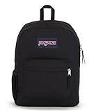 JanSport Cross Town Backpack - Travel, or Work Bag with Water Bottle Pocket, Black