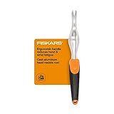 Fiskars Ergo Weeder - Heavy Duty Gardening Hand Tool with Hang Hole - Lawn and Yard Tools - Black/Orange