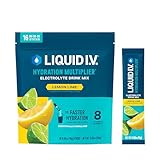 Liquid I.V.® Hydration Multiplier - Lemon Lime - Hydration Powder Packets | Electrolyte Drink Mix | Easy Open Single-Serving Stick | Non-GMO | 1 Pack (16 Servings)