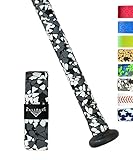 Ballpark Elite Bat Grip Tape for Baseball/Softball | 1.10 MM Precut Baseball Bat Grip Replacement | Black, White & Gray Pebble Camo