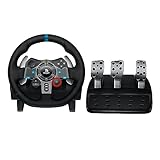 Logitech G29 Driving Force Racing Wheel and Floor Pedals, Real Force Feedback, Stainless Steel Paddle Shifters, Leather Steering Wheel Cover for PS5, PS4, PC, Mac - Black