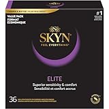 SKYN Elite – 36 Count – Ultra-Thin, Lubricated Latex-Free Condoms