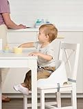 Regalo Baby Basics™ Booster Seat, White, Three-Point Safety Harness, Easily Wipeable, Sturdy & Durable Plastic