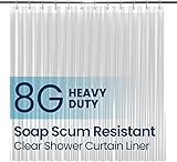 LiBa PEVA 8G Bathroom Shower Curtain Liner, 72x72 Clear - Non Toxic, Eco-Friendly, No Chemical Odor, Rust Proof Grommets, 8G Heavy Duty and Waterproof