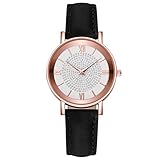 COOKI Women Watches Analog Quartz Watch Precision Scale Dial Casual Leather Strap Girl Wristwatch Business Watches for Women