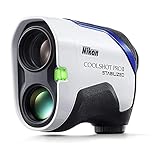 Nikon COOLSHOT PROII STABILIZED Golf Rangefinder | Waterproof & stabilized Laser rangefinder with Slope, OLED Display and 5 Year Warranty | Official USA Model, White, Blue, Black