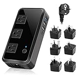 2300W Voltage Converter 220V to 110V Universal Travel Adapter/Power Converte with 3 USB Ports 3 AC Outlets 1 Type-C in EU/UK/AU/US/IT/South Africa More Than 150 Countries Over The World