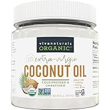 Viva Naturals Organic Coconut Oil - Unrefined, Cold-Pressed Extra Virgin Coconut Oil, USDA Organic and Non-GMO Cooking Oil, Great as Hair Oil and Skin Oil, 16 fl oz