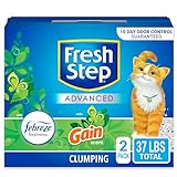 Fresh Step Clumping Cat Litter, With Gain, Advanced, Extra Large, 37 Pounds total (2 Pack of 18.5lb Boxes)